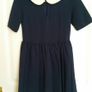 Zara Navy Dress with Cream Collar - Size XS Image 3