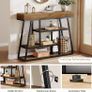 Industrial Narrow Console Table, 4-Tier with Storage Space Image 4