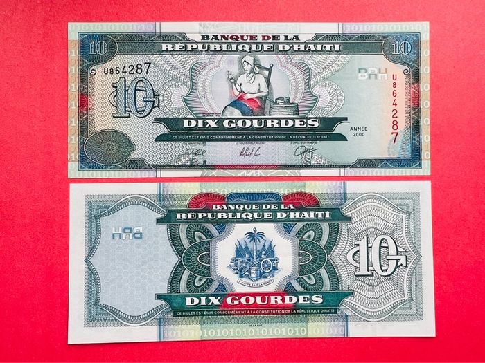 Haiti  10  Gourdes  2000  Pick 265a  ( Uncirculated )