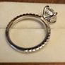 Rhodium Plated Sterling Silver 2ct  Moissanite Solitaire Ring Image 5
