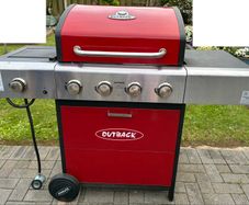 Outback Meteor 4 Burner Gas BBQ Red  for Sale - Wicklow Town - Collection Only