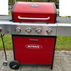 Outback Meteor 4 Burner Gas BBQ Red  for Sale - Wicklow Town - Collection Only