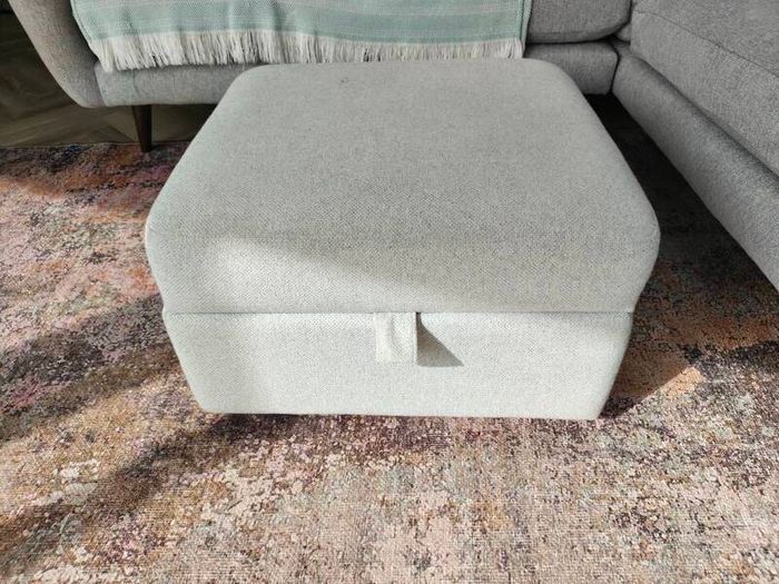 Grey storage footstool for sale