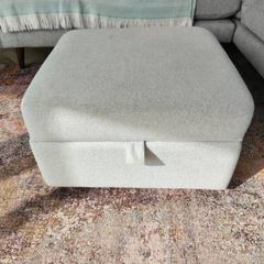 Grey storage footstool for sale