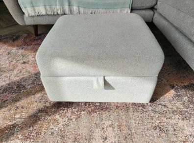 Grey storage footstool for sale