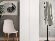 main image for ad Shoe Cabinet White and Sonoma Oak 80x35.5x180 cm Chipboard