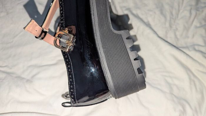 River Island Girls black mary jane heeled shoes UK5