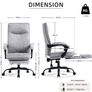 Office Chairs for Home, Ergonomic Office Chair with Footrest, 90-135 Recline, 150kg Heavy Duty Fabric Computer Desk Chair with Linkage Armrests, Adjustable Height for Napping and Gaming Image 3