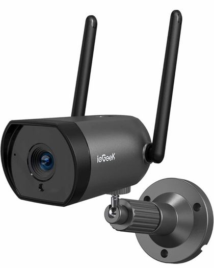 Security Camera Outdoor with 25m Night Vision,4dBi Antenna Wireless WiFi Wired CCTV Camera System,1080P Video Home IP Surveillance Camera,2-Way Audio,Motion Detection,Alarm,IP66,Support PC/App (FREE POSTAGE)