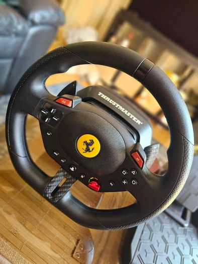 Thrustmaster T98 Ferrari 296 GTB Racing Wheel & Pedals Barely Used, PS4 PS5 PC