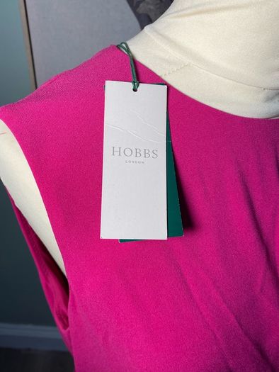 Ladies Hobbs Whitbourn Cocktail Dress Shocking Pink UK14