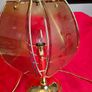 Vintage brass  etched glass table lamp 1970s/80s, Image 5