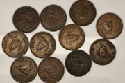 Great Britain 1/4d Farthing Lot 1886 1934 1926 1939 1943 1944 1945 1947 1951 1952x2
