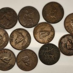 Great Britain 1/4d Farthing Lot 1886 1934 1926 1939 1943 1944 1945 1947 1951 1952x2