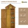 Garden Shed Vertical Utility 3 Shelves Shed Wood Outdoor Garden Tool Storage Unit Storage Cabinet, 77 x 54.2 x 179cm - Natural Image 5