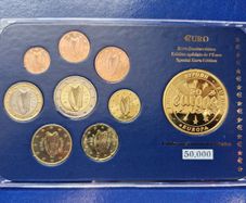 2005 Ireland Euro Coin Set Incl Europa O. Connell 20 Pound Eire Medal