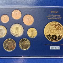2005 Ireland Euro Coin Set Incl Europa O. Connell 20 Pound Eire Medal