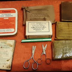 military field dressing etc,