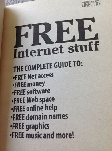 Free Internet Stuff.     Book.