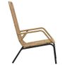 Garden Chair Poly Rattan Light Brown Image 6