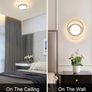 32W 2880LM Modern Ceiling Light Round Small Ceiling Lighting Fixture Aluminum, 3000K Warm White Close to Ceiling Light Fixture for Hallway,Bedroom, Kitchen, Living Room Image 4