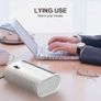 Space Electric Heater Mini Fan Heater 500W Standing & Lying Small Portable Electric Heaters for Home and Office, White, UK Plug Image 6