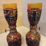 Vintage Amber Glass Oil Lamps  / 1960s Image 8