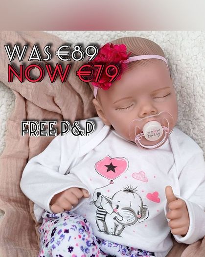 NEW SALE | Reborn dolls - 17-Inch Handmade Realistic Baby Dolls Soft Cloth Body with Toy Accessories