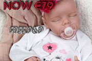 NEW SALE | Reborn dolls - 17-Inch Handmade Realistic Baby Dolls Soft Cloth Body with Toy Accessories