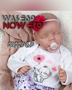 NEW SALE | Reborn dolls - 17-Inch Handmade Realistic Baby Dolls Soft Cloth Body with Toy Accessories