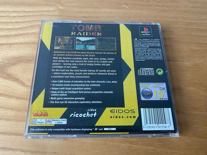 Tomb Raider Value Series PS1 PlayStation 1 Complete PAL