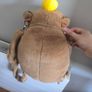 Cute Capybara Plush Backpack / Crossbody Bag with Lemon/Yuzu Image 2