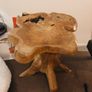 Unique Solid Teak Root Side Table / Mushroom Stand Image 2