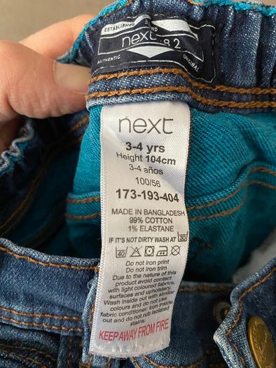 Blue girl jeans 104 Next