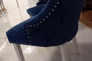 2 Blue Velvet Chairs