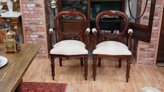 Pair of Mahogany Armchairs