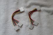 MOLEX male to MOLEX female Hard Drive Power Y Splitter Cable Adaptor