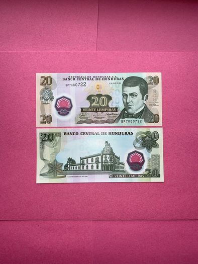Honduras  20 Lempiras  2008. Pick  95  Uncirculated) Polymer / Plastic .