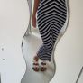 TED BAKER navy white striped red criss cross straps Sz 3 (Fit 10-12UK) Image 10