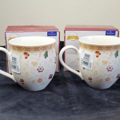 Pair Villeroy Boch Toys Delight 10 Years Jubilee Edition Mugs 440ml Boxed Germany