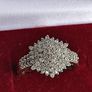Vintage natural Diamond ring 9 CT gold. Size S .D 19.3 mm Image 3