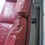 red leather 3 seater sofa Image 5