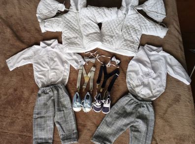 Twin boys christening set