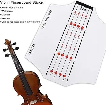 Violin 4/4 Full Size for Beginners with Fingerboard Sticker, User Manual, Hard Case, Bow, Rosin, Bridge, and Polishing Cloth