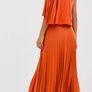 asos maxi one shoulder orange dress uk6 Image 2