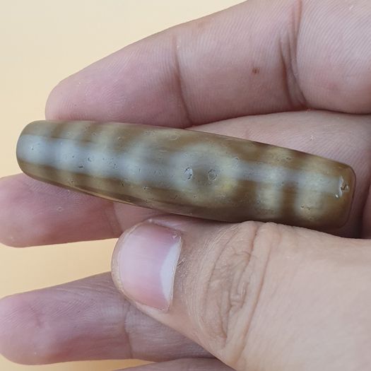 Vintage Himalayan Tibetan 2Eye Agate Dzi Bead Amulet