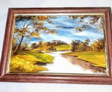 Clive Hughes oil painting on canvas