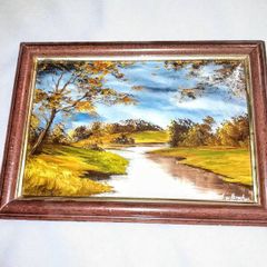 Clive Hughes oil painting on canvas