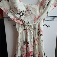 Floral Off-the-Shoulder Summer Dress, Size S