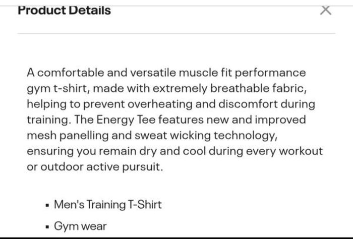Gym King Active Wear T-Shirt - Size - Large - RRP - 35.00